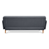 NNEDSZ Brianna 3 Seater Sofa Bed Fabric Uplholstered Lounge Couch - Dark Grey
