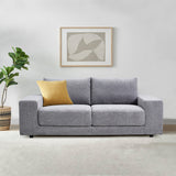NNEDSZ Eliana 3 Seater Sofa Fabric Uplholstered Lounge Couch - Fog