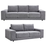 NNEDSZ Eliana 4 + 3 Seater Sofa Fabric Uplholstered Lounge Couch - Fog