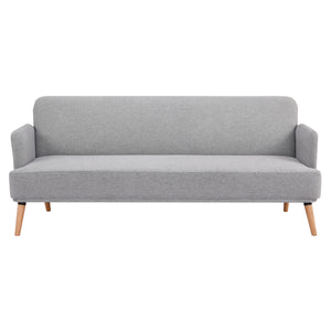 NNEDSZ Merlin 3 Seater Sofa Futon Bed Fabric Lounge Couch - Grey