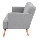 NNEDSZ Merlin 3 Seater Sofa Futon Bed Fabric Lounge Couch - Grey
