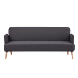 NNEDSZ Merlin 3 Seater Sofa Futon Bed Fabric Lounge Couch - Charcoal