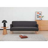 NNEDSZ Merlin 3 Seater Sofa Futon Bed Fabric Lounge Couch - Charcoal