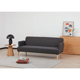 NNEDSZ Merlin 3 Seater Sofa Futon Bed Fabric Lounge Couch - Charcoal
