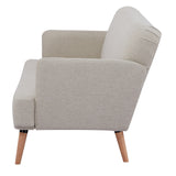 NNEDSZ Merlin 3 Seater Sofa Futon Bed Fabric Lounge Couch - Beige