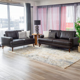 NNEDSZ Matilda 2 + 3 Seater Sofa Leather Upholstered Lounge Set - Chocolate