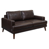 NNEDSZ Matilda 2 + 3 Seater Sofa Leather Upholstered Lounge Set - Chocolate