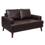 NNEDSZ Matilda 2 + 3 Seater Sofa Leather Upholstered Lounge Set - Chocolate