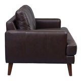 NNEDSZ Matilda 2 + 3 Seater Sofa Leather Upholstered Lounge Set - Chocolate