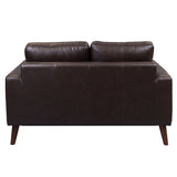 NNEDSZ Matilda 2 + 3 Seater Sofa Leather Upholstered Lounge Set - Chocolate