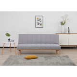 NNEDSZ Monroe 3 Seater Sofa Futon Bed Fabric Lounge Couch - Grey