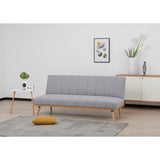 NNEDSZ Monroe 3 Seater Sofa Futon Bed Fabric Lounge Couch - Grey