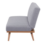 NNEDSZ Monroe 3 Seater Sofa Futon Bed Fabric Lounge Couch - Grey