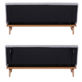 NNEDSZ Monroe 3 Seater Sofa Futon Bed Fabric Lounge Couch - Grey