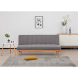 NNEDSZ Monroe 3 Seater Sofa Futon Bed Fabric Lounge Couch - Graphite