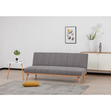 NNEDSZ Monroe 3 Seater Sofa Futon Bed Fabric Lounge Couch - Graphite