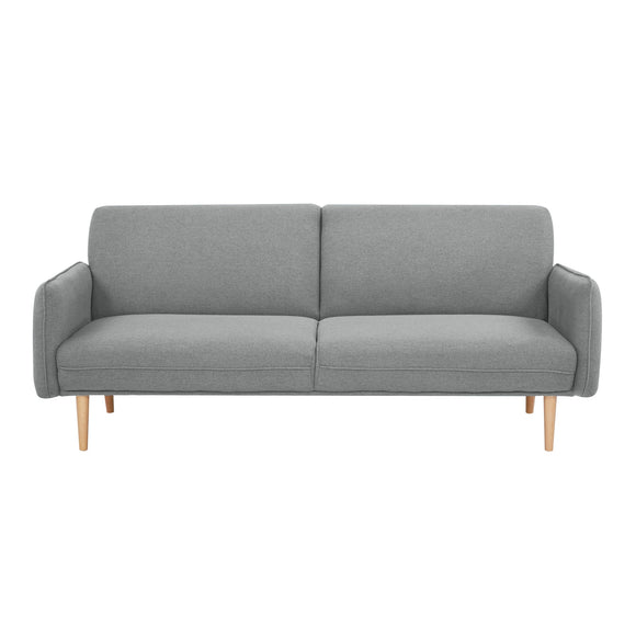 NNEDSZ Celia 3 Seater Sofa Queen Bed Fabric Uplholstered Lounge Couch - Light Grey