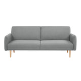 NNEDSZ Celia 3 Seater Sofa Queen Bed Fabric Uplholstered Lounge Couch - Light Grey