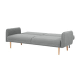 NNEDSZ Celia 3 Seater Sofa Queen Bed Fabric Uplholstered Lounge Couch - Light Grey