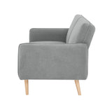 NNEDSZ Celia 3 Seater Sofa Queen Bed Fabric Uplholstered Lounge Couch - Light Grey
