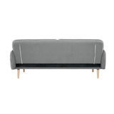 NNEDSZ Celia 3 Seater Sofa Queen Bed Fabric Uplholstered Lounge Couch - Light Grey