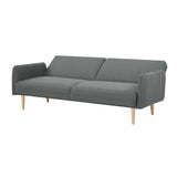 NNEDSZ Celia 3 Seater Sofa Queen Bed Fabric Uplholstered Lounge Couch - Mid Grey