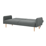 NNEDSZ Celia 3 Seater Sofa Queen Bed Fabric Uplholstered Lounge Couch - Mid Grey