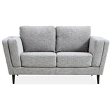 NNEDSZ Skylar 2 Seater Sofa Fabric Uplholstered Lounge Couch - Pepper
