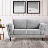 NNEDSZ Skylar 2 Seater Sofa Fabric Uplholstered Lounge Couch - Pepper