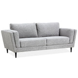 NNEDSZ Skylar 3 Seater Sofa Fabric Uplholstered Lounge Couch - Pepper