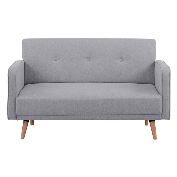 NNEDSZ 2 Seater Fabric Sofa Lounge Couch Grey