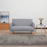 NNEDSZ 2 Seater Fabric Sofa Lounge Couch Grey