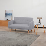 NNEDSZ 2 Seater Fabric Sofa Lounge Couch Grey