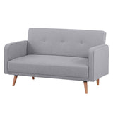 NNEDSZ 2 Seater Fabric Sofa Lounge Couch Grey