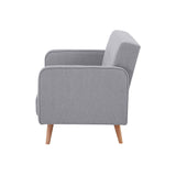 NNEDSZ 2 Seater Fabric Sofa Lounge Couch Grey