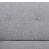 NNEDSZ 2 Seater Fabric Sofa Lounge Couch Grey