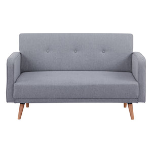 NNEDSZ 2 Seater Fabric Sofa Lounge Couch Light Grey