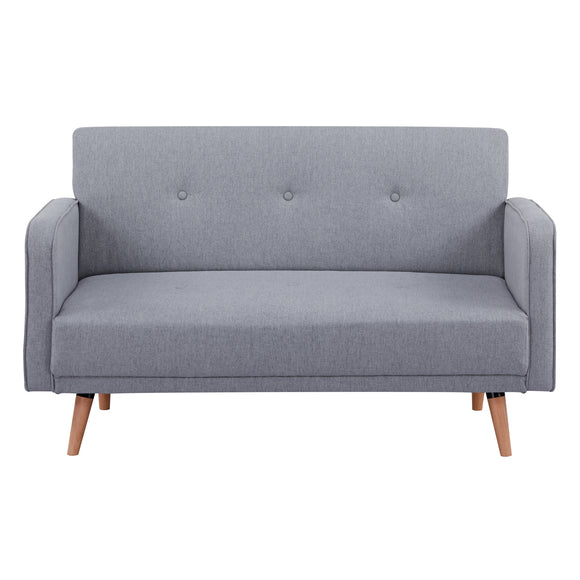 NNEDSZ 2 Seater Fabric Sofa Lounge Couch Light Grey