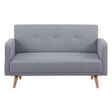 NNEDSZ 2 Seater Fabric Sofa Lounge Couch Light Grey
