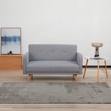 NNEDSZ 2 Seater Fabric Sofa Lounge Couch Light Grey