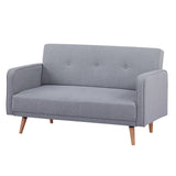 NNEDSZ 2 Seater Fabric Sofa Lounge Couch Light Grey