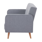 NNEDSZ 2 Seater Fabric Sofa Lounge Couch Light Grey