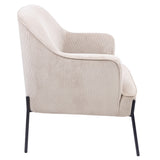 NNEDSZ Leah Fabric Armchair Occasional Accent Arm Chair Silver