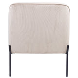 NNEDSZ Leah Fabric Armchair Occasional Accent Arm Chair Silver