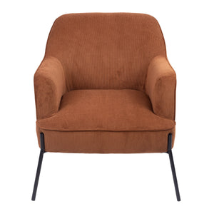 NNEDSZ Leah Fabric Armchair Occasional Accent Arm Chair Brown