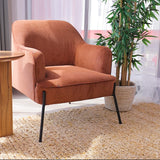 NNEDSZ Leah Fabric Armchair Occasional Accent Arm Chair Brown