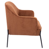 NNEDSZ Leah Fabric Armchair Occasional Accent Arm Chair Brown