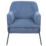 NNEDSZ Leah Fabric Armchair Occasional Accent Arm Chair Blue