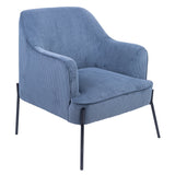 NNEDSZ Leah Fabric Armchair Occasional Accent Arm Chair Blue