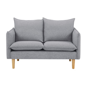 NNEDSZ Sinatra 2 Seater Fabric Sofa Lounge Couch Grey